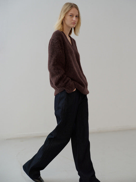 Facade Pattern Stripe Straight Denim deep indigo