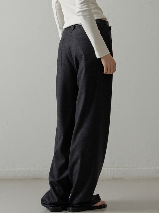 Curved Wool Pants_dark charcoal