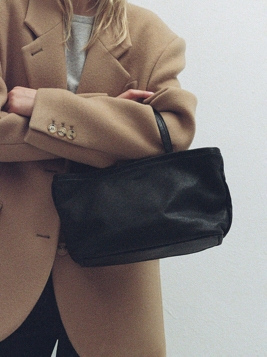 Facade Pattern Breeze Tote Washing Leather Bag black