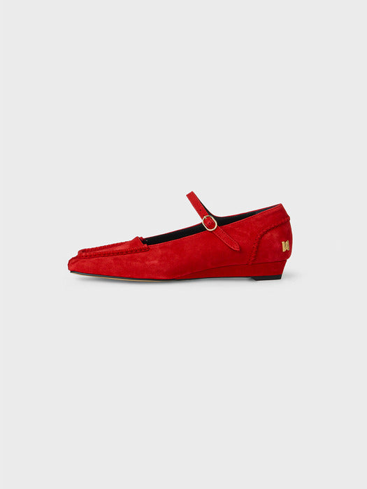 Eenk Mary Jane Flat Shoes - Red
