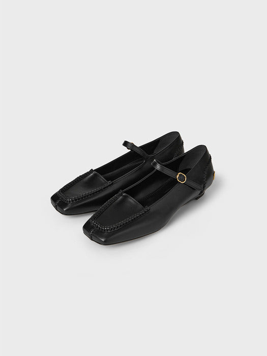 Eenk Mary Jane Flat Shoes - Black