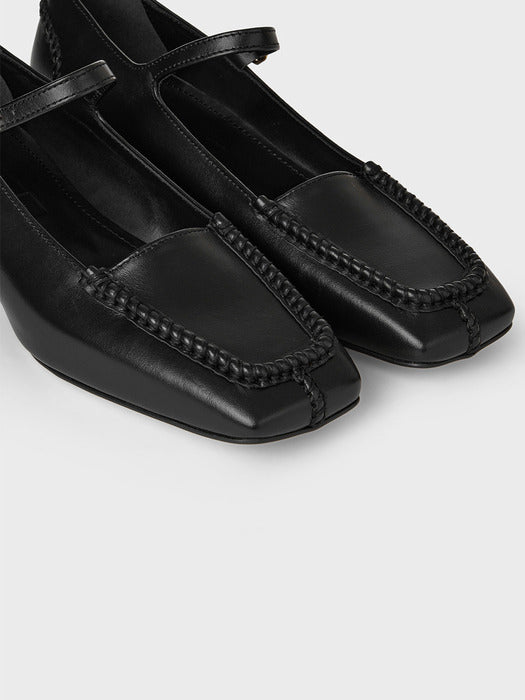 Eenk Mary Jane Flat Shoes - Black