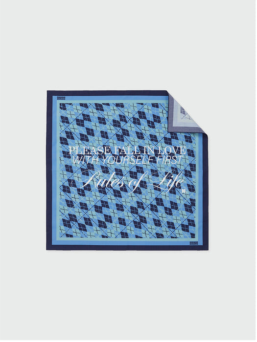 Eenk Argyle Pattern Bandana (55cm x 55cm) - Blue