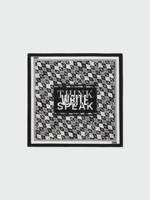 Eenk Argyle Pattern Bandana (55cm x 55cm) - Black
