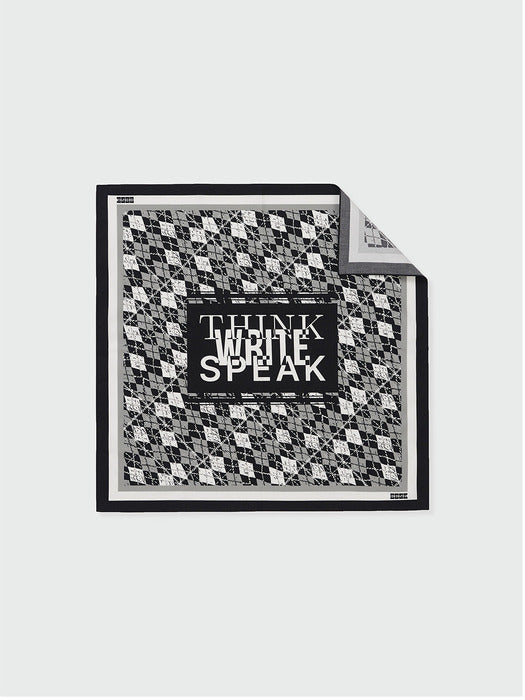 Eenk Argyle Pattern Bandana (55cm x 55cm) - Black