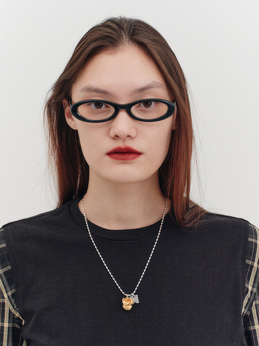 Eenk Rose Gold Necklace - Silver