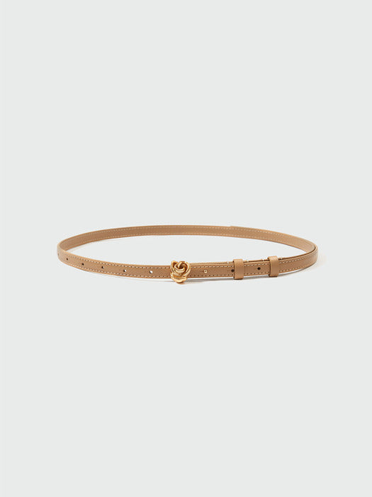 Eenk Rose Gold Button Belt - Beige