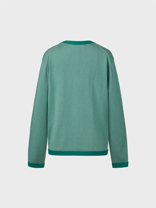 Eenk Layered Knitwear Cardigan - Green