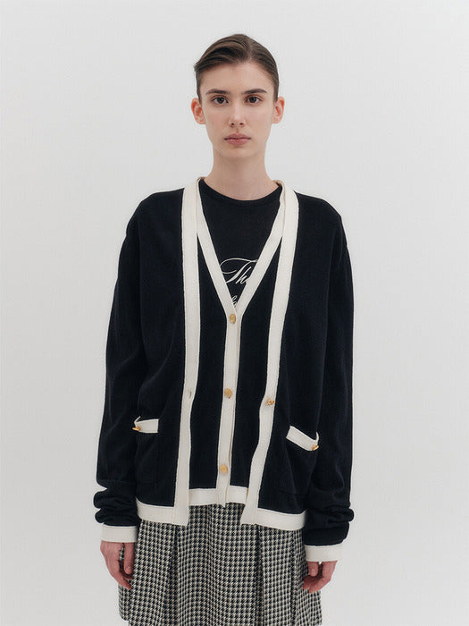 Eenk Layered Knitwear Cardigan - Pink