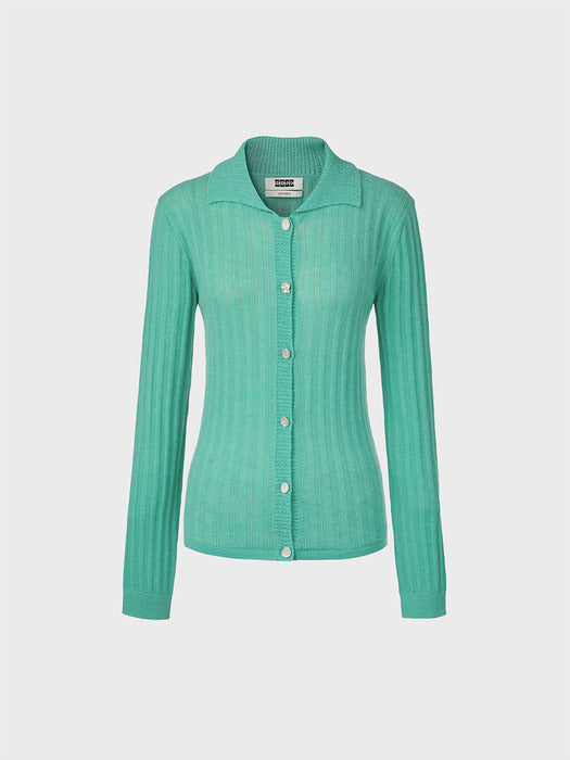 Eenk Collar Knitwear Cardigan - Mint