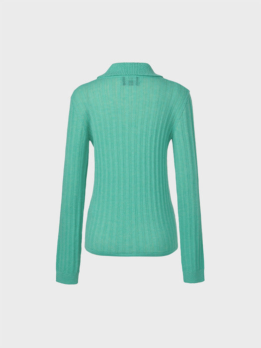 Eenk Collar Knitwear Cardigan - Mint