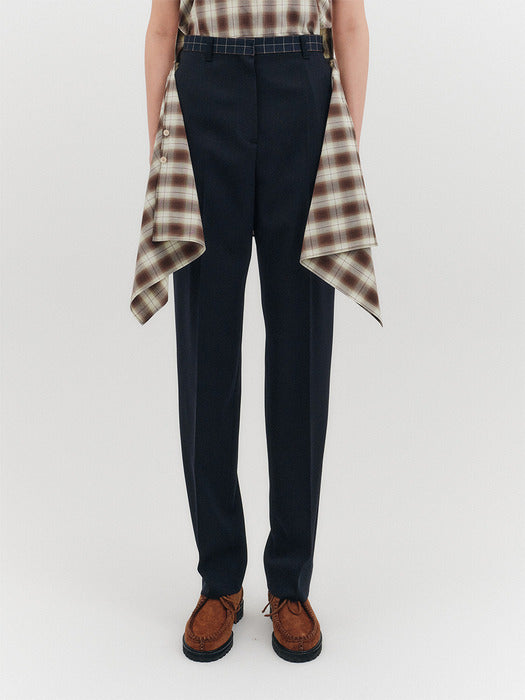 Eenk Color Block Waist Pants - Navy