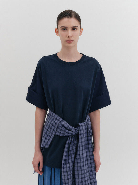 Eenk Shirt Sleeve T-shirt - Navy