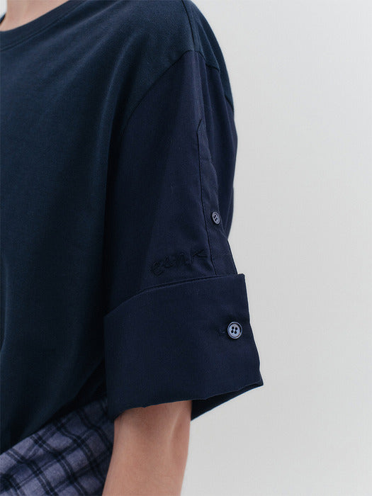 Eenk Shirt Sleeve T-shirt - Navy