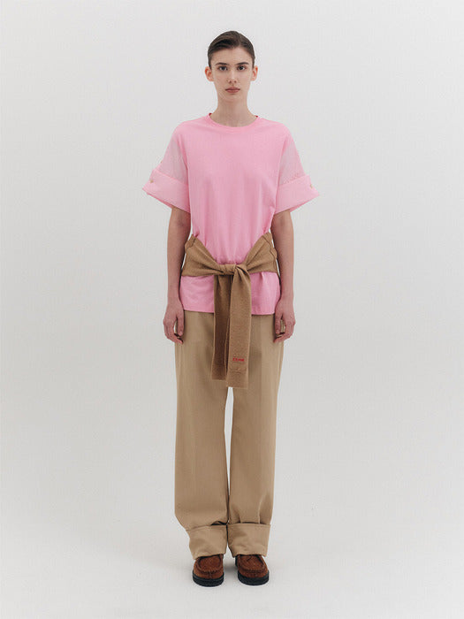 Eenk Shirt Sleeve T-shirt - Pink