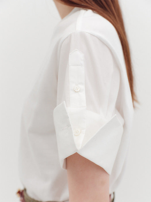 Eenk Shirt Sleeve T-shirt - White