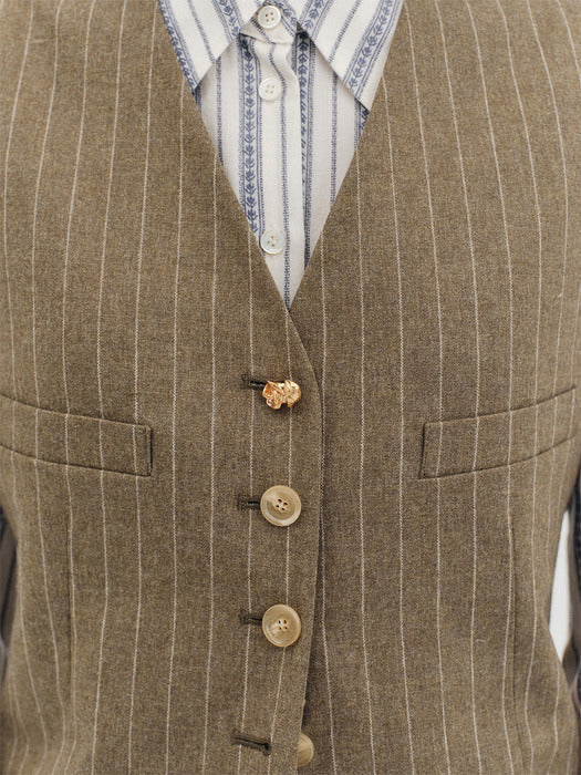 Eenk Tailored Vest - Khaki