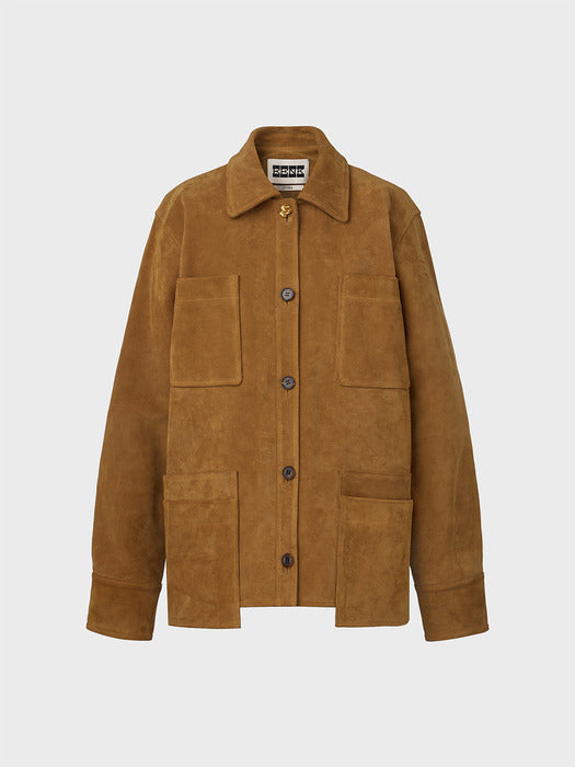 Eenk Pocket Suede Jacket - Camel