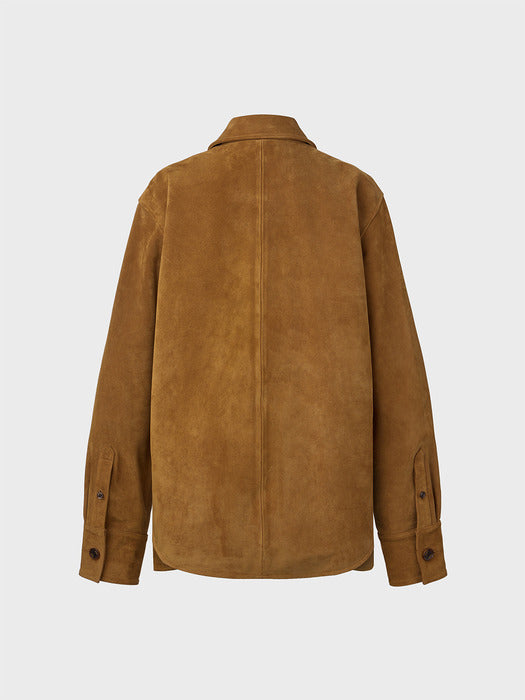 Eenk Pocket Suede Jacket - Camel