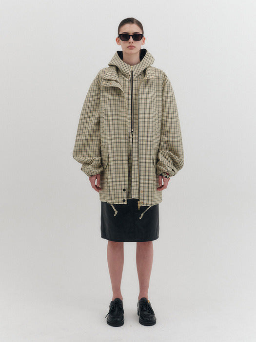 Eenk Oversized Hoodie Jacket - Beige