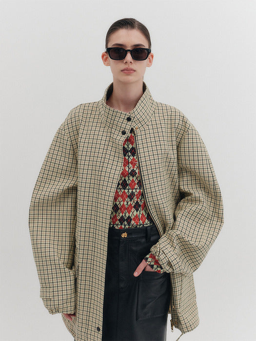 Eenk Oversized Hoodie Jacket - Beige