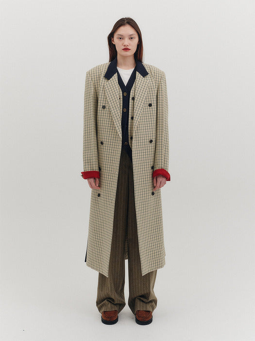 Eenk Belted Long Coat - Beige