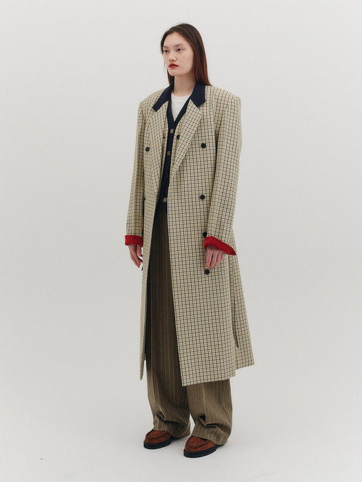 Eenk Belted Long Coat - Beige