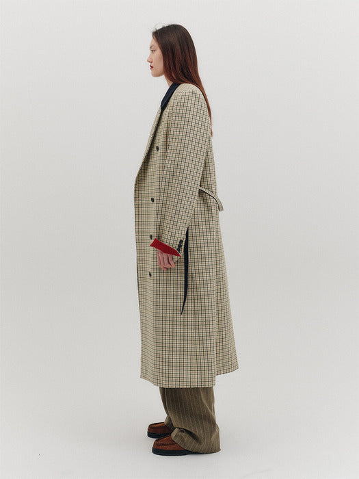 Eenk Belted Long Coat - Beige