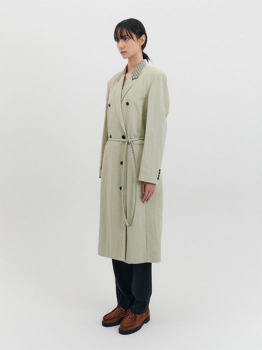 Eenk Belted Long Coat - Mint