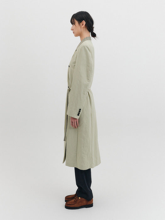 Eenk Belted Long Coat - Mint