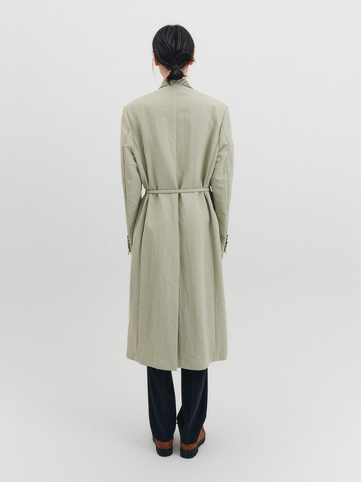 Eenk Belted Long Coat - Mint