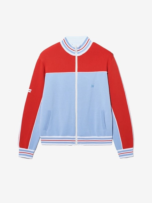F+ LINE COLOR BLOCK KNIT TRACK TOP