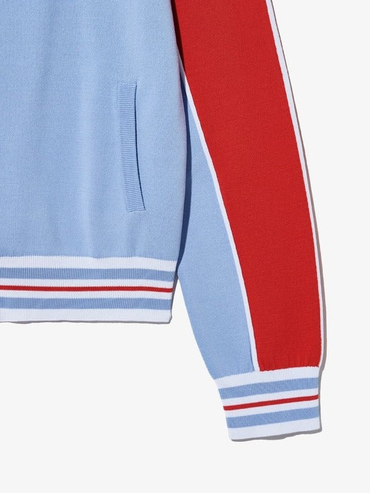 F+ LINE COLOR BLOCK KNIT TRACK TOP
