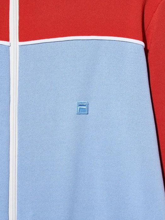 F+ LINE COLOR BLOCK KNIT TRACK TOP
