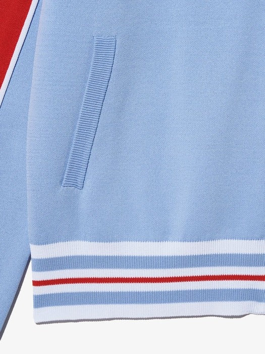 F+ LINE COLOR BLOCK KNIT TRACK TOP
