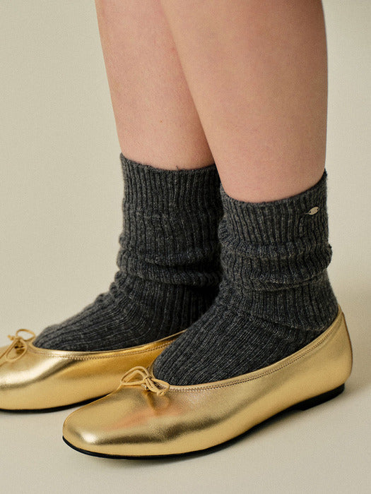 Mango Maniplease Clea Flat Shoes Gold