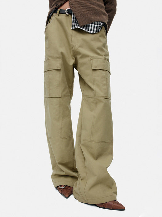 [andersson bell] UNISEX BINDING CARGO PANTS apa856u(BEIGE)