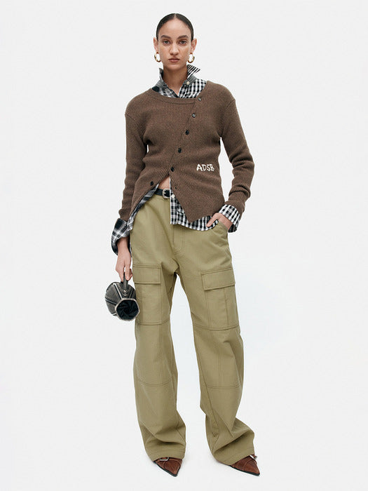 [andersson bell] UNISEX BINDING CARGO PANTS apa856u(BEIGE)