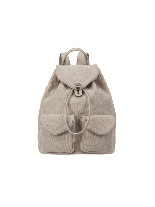 Occam Doux Double Pocket Corduroy Backpack M (Occam Doux Double Pocket Corduroy Backpack Medium) _ 2 colors