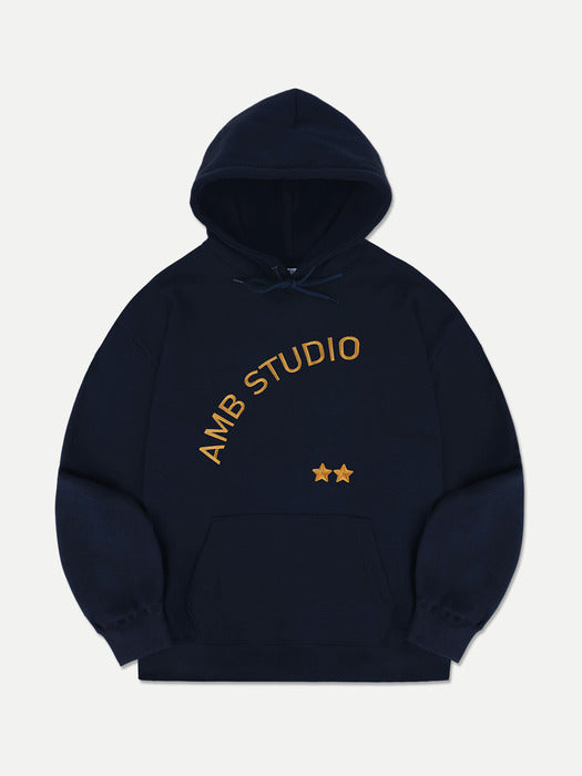 [ambler] AMBLER STAR Hoodie AHP1209 (Navy)