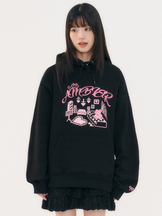 [ambler] MY SWEET HOME Hoodie AHP1210 (Black)