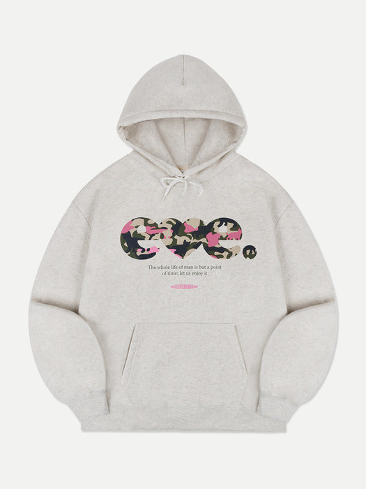 Ambler Cat camo Camo Hoodie (Oatmeal)