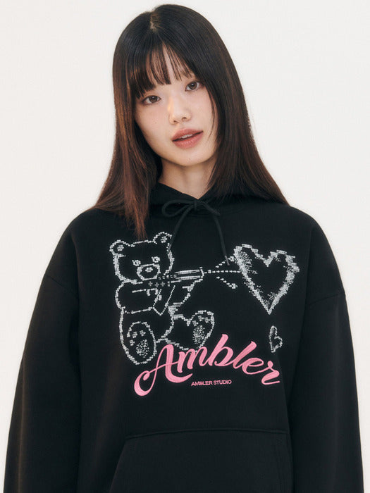 [ambler] Love gun Hoodie AHP1214 (Black)