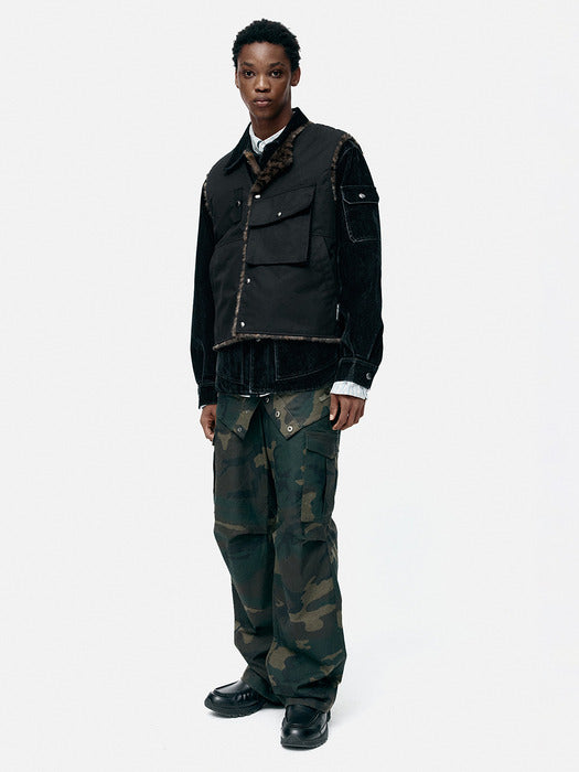 [andersson bell] COLLARLESS POCKET VEST awa733m(BLACK)