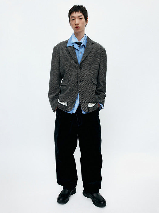 [andersson bell] UNISEX INSIDE-OUT WOOL JACKET awa711u(GREY)