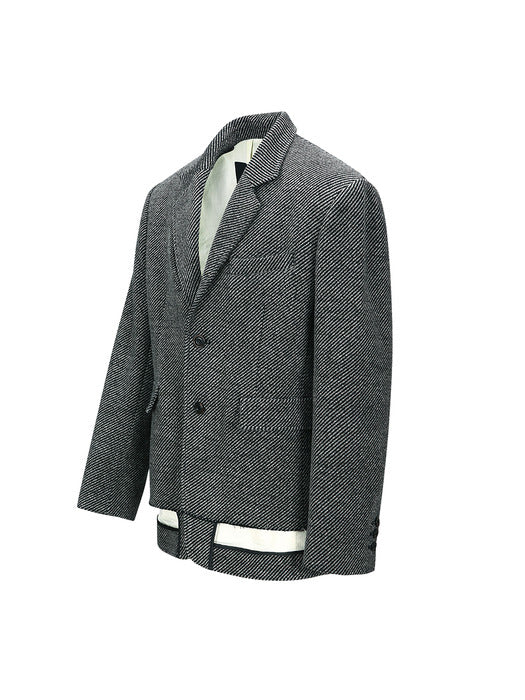 [andersson bell] UNISEX INSIDE-OUT WOOL JACKET awa711u(GREY)