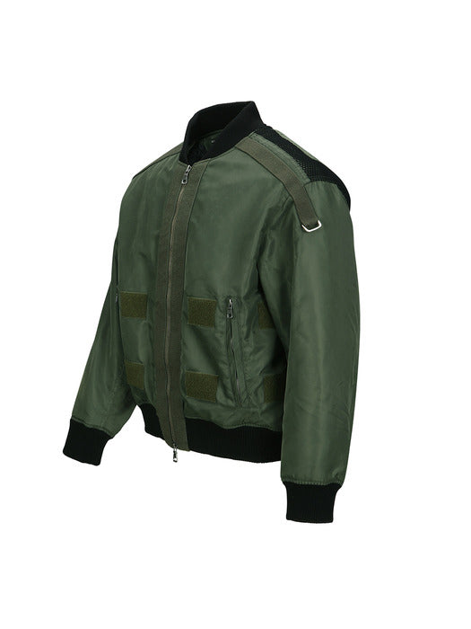 [andersson bell] FLIGHT LAYERED WASHED BOMBER JACKET awa708m(KHAKI)