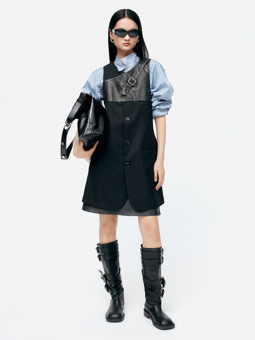 [andersson bell] BLAZER CUT SLEEVELESS DRESS atb1396w(BLACK)