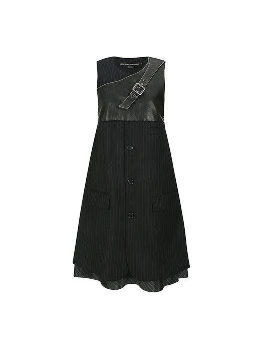 [andersson bell] BLAZER CUT SLEEVELESS DRESS atb1396w(BLACK)
