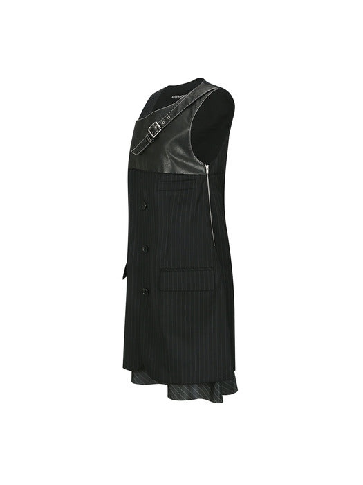 [andersson bell] BLAZER CUT SLEEVELESS DRESS atb1396w(BLACK)
